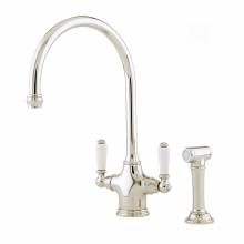 Perrin and Rowe 4360 Phoenician Kitchen Tap with Rinse in Nickel