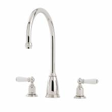 4371 ATHENIAN Three Hole Mixer Tap with Lever Handles in Nickel