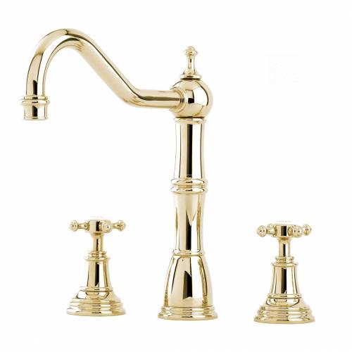 Perrin and Rowe 4770 Alsace Kitchen Tap in Gold
