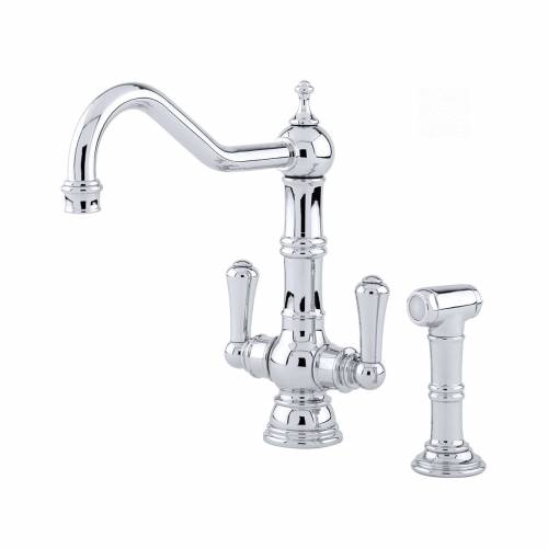 Perrin and Rowe 4766 Picardie Kitchen Tap with Rinse in Chrome