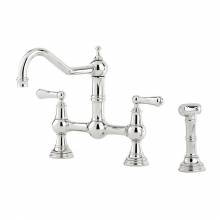 Perrin and Rowe 4756 Provence Kitchen Tap with Rinse in Chrome