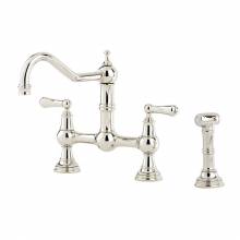 Perrin and Rowe 4756 Provence Kitchen Tap with Rinse in Nickel