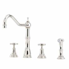 Perrin and Rowe 4775 Alsace Kitchen Tap with Rinse in Nickel