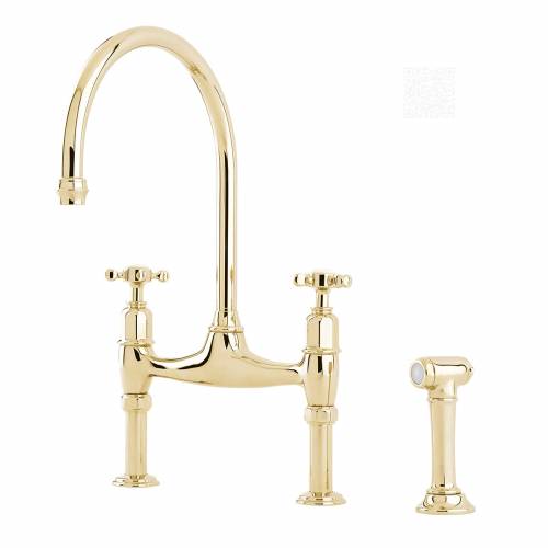 Perrin and Rowe 4172 Ionian Kitchen tap in Gold