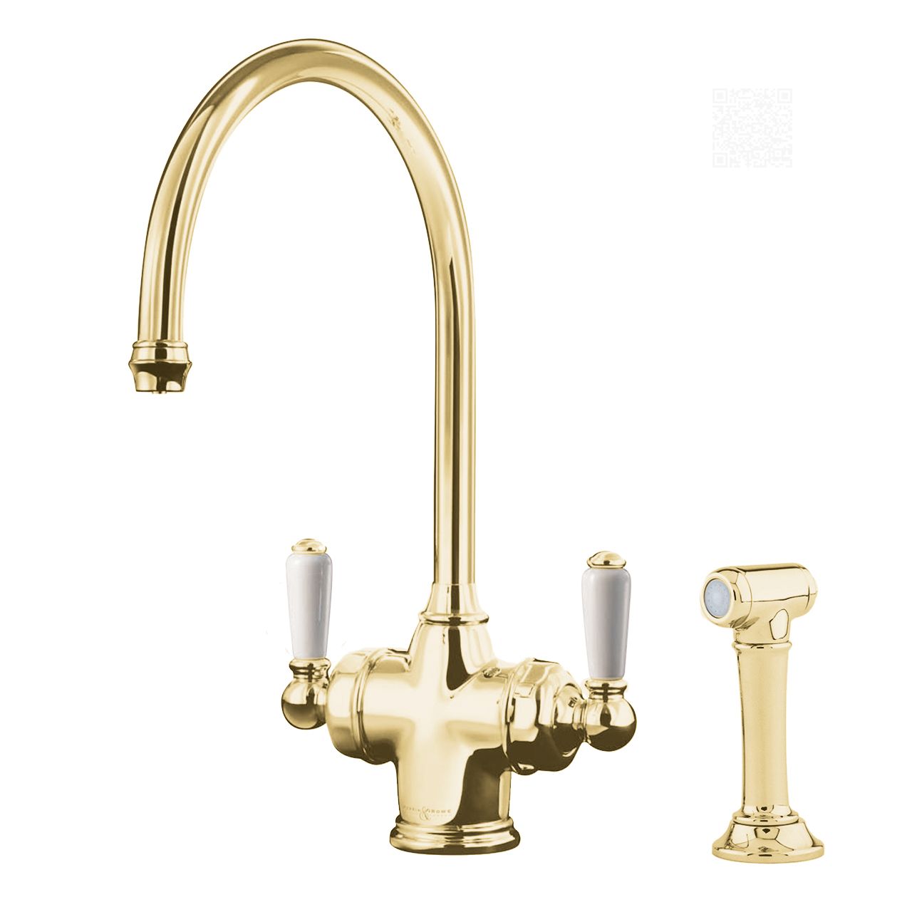 1537 PARTHIAN Dual Lever Mixer Tap and Rinse