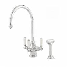 1560 PHOENICIAN Filtration Mixer Tap with Lever Handles and Rinse in Chrome