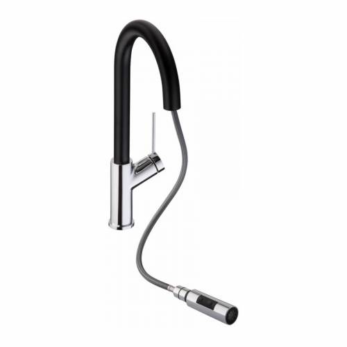 Abode Virtue Nero Pull Out Kitchen Tap with Pull Out Spout