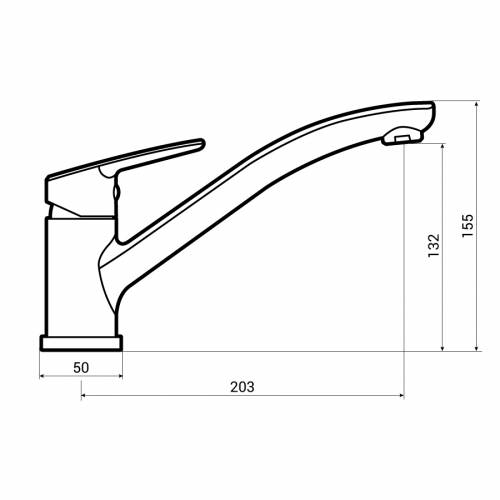 Abode KUDOS Single Lever Kitchen Tap Dimensions