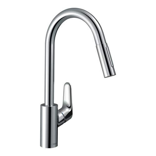 Hansgrohe FOCUS 240 Kitchen Mixer Tap with Pull-Out Spray in Chrome