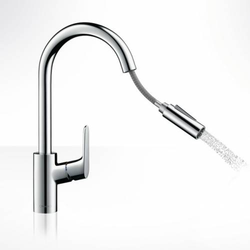 Hansgrohe FOCUS 240 Kitchen Mixer Tap with Pull-Out Spray