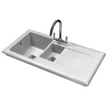 Reginox Lux 1.5 Bowl Ceramic Kitchen Sink with Elbe Kitchen Tap