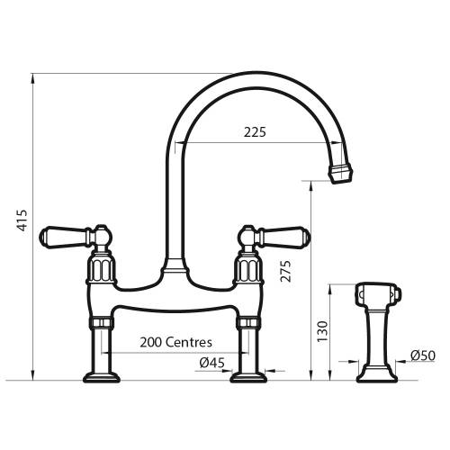 Perrin and Rowe 4173 Ionian Kitchen tap