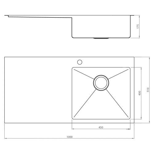 1810 Company ZENUNO 5 I-F Inset/Undermount Kitchen Sink