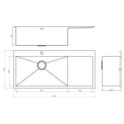 ZENUNO 70 I-F DEEP Inset/Undermount Kitchen Sink