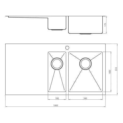 ZENDUO 6 I-F 15R Inset/Undermount Kitchen Sink