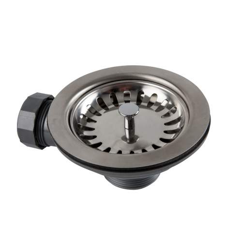 1810 Company Basket Strainer Waste with O-Flow in Chrome
