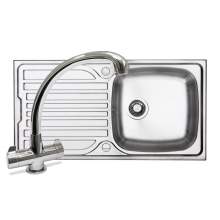 Bluci Turin 100 Kitchen Sink and Milano Tap Pack