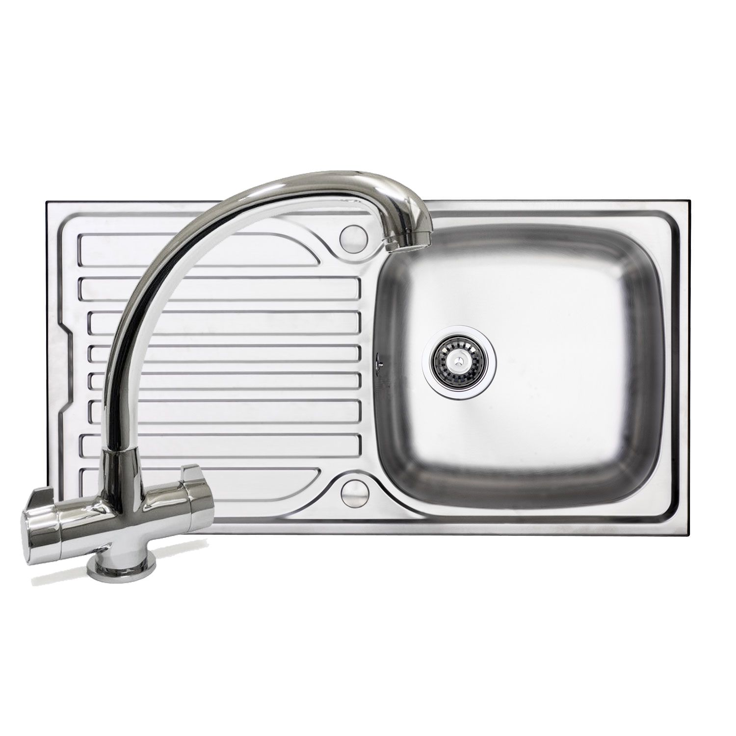 Bluci Turin 100 Kitchen Sink And Milano Tap Pack Sinks Taps Com Bluci Turin 100 Kitchen Sink And Milano Tap Pack