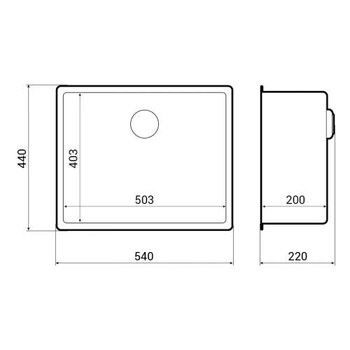 Reginox New York 50x40 Single Bowl Sink