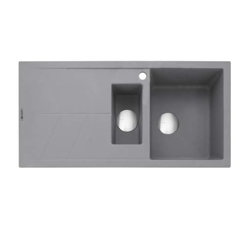 Caple Sotera 150 Inset Kitchen Sink With Drainer - Pebble Grey