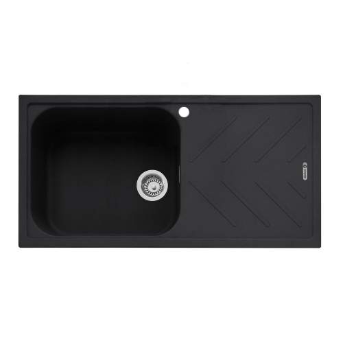 Caple Veis 100 Inset Kitchen Sink With Drainer - Anthracite