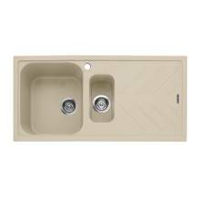 Caple Veis 1.5 Bowl Inset Sink With Drainer - Desert Sand