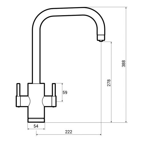 Abode PRONTEAU Project Monobloc 4 in 1 Mixer Tap