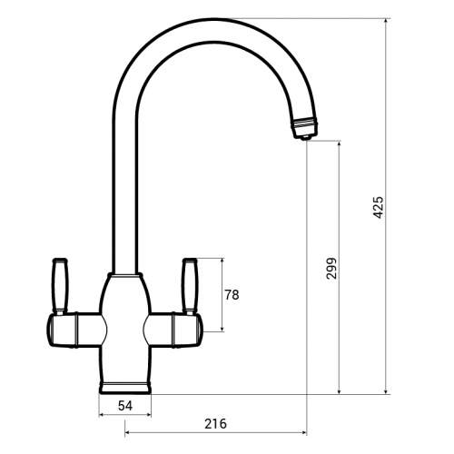 Abode PRONTEAU Provence Monobloc 4 in 1 Mixer Tap