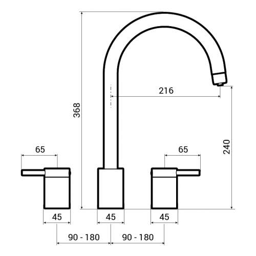 Pronteau Profile 3 part technical drawing