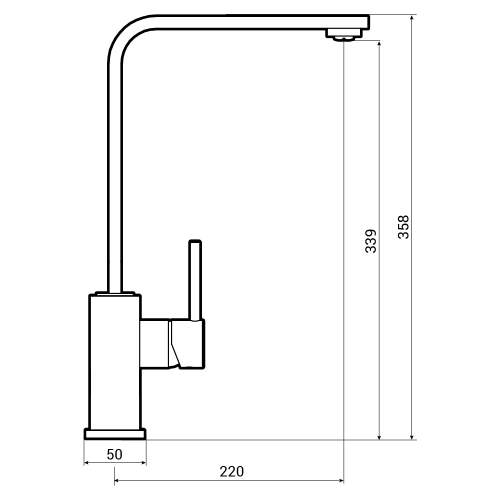 Bluci Cubo Designer Single Side Lever Kitchen Tap