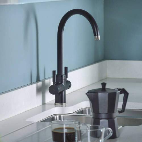 Abode PRONTEAU  Prostream 3 in 1 Kitchen Tap in Matt Black - PT1104