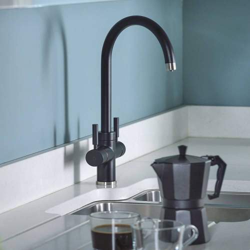 Abode PRONTEAU  Prostream 3 in 1 Kitchen Tap in Matt Black - PT1104