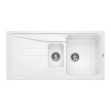 Blanco SONA 6 S Silgranit® PuraDur II® 1.5 Bowl Inset Kitchen Sink - White