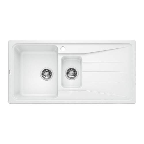 Blanco SONA 6 S Silgranit® PuraDur II® 1.5 Bowl Inset Kitchen Sink - White