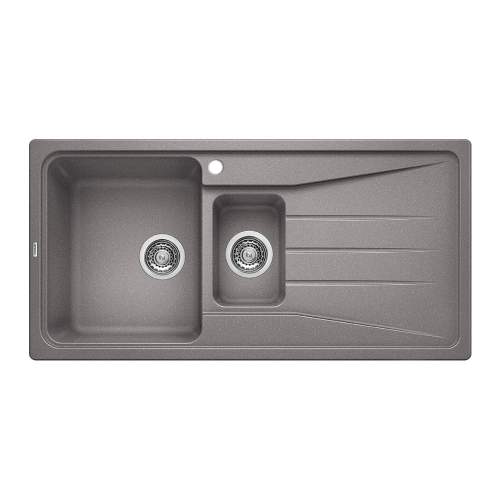Blanco SONA 6 S Silgranit® PuraDur II® 1.5 Bowl Inset Kitchen Sink - Alumetallic