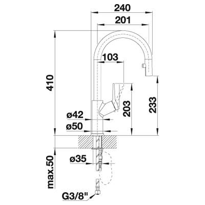 Blanco CARENA-S Pull Out Spray Kitchen Tap