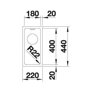 Blanco ANDANO 180-U Undermount Kitchen Sink