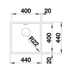 Blanco ANDANO 400-U Undermount Kitchen Sink