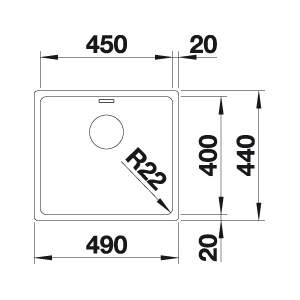 Blanco ANDANO 450-U Undermount Kitchen Sink