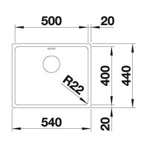 Blanco ANDANO 500-U Undermount Kitchen Sink