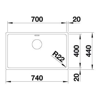 Blanco ANDANO 700-U Undermount Kitchen Sink