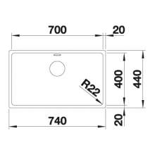 Blanco ANDANO 700-U Undermount Kitchen Sink