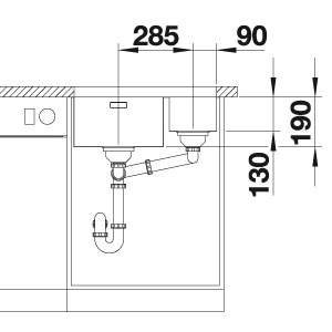 Blanco ANDANO 340/180-U 1.5 Bowl Undermount Kitchen Sink