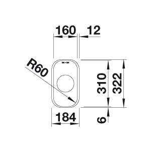 Blanco SUPRA 160-U Single Bowl Undermount Kitchen Sink