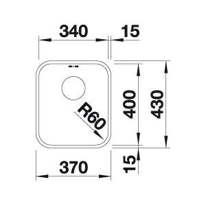 Blanco SUPRA 340-U Single Bowl Undermount Kitchen Sink