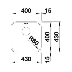 Blanco SUPRA 400-U Single Bowl Undermount Kitchen Sink