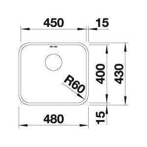 Blanco SUPRA 450-U Single Bowl Undermount Kitchen Sink