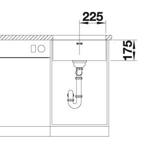 Blanco SUPRA 450-U Single Bowl Undermount Kitchen Sink