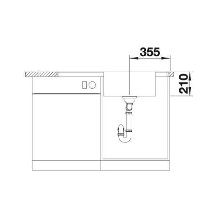 Blanco ANDANO XL 6 S-IF Single Bowl with Drainer Inset Kitchen Sink - BL467838