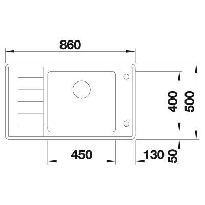 Blanco ANDANO XL 6 S-IF COMPACT Single Bowl with Drainer Inset Kitchen Sink - BL467840